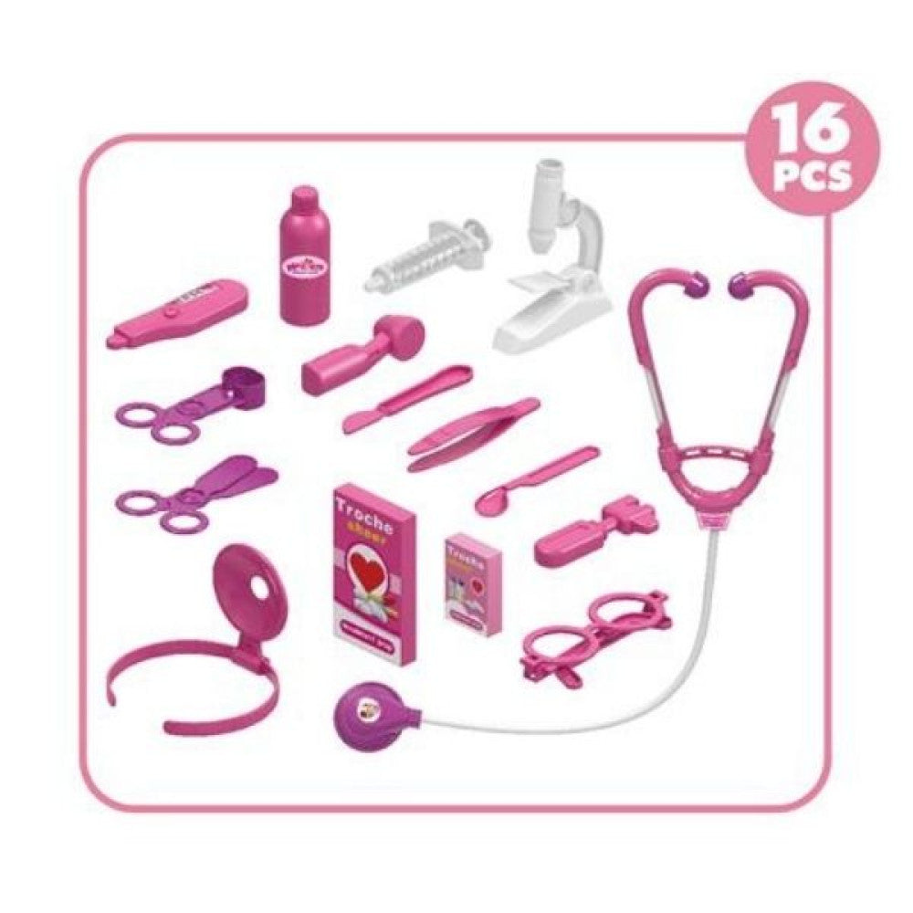 TrademarktΒαλιτσάκι Ροζ Σετ Ιατρικά Εργαλεία 16τμχpapell.gr